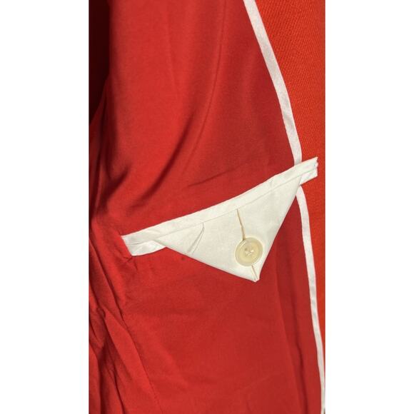 J.CREW Parke Blazer in Linen Blend Brilliant Sunset Orange Red Womens Size 0 - Picture 12 of 14